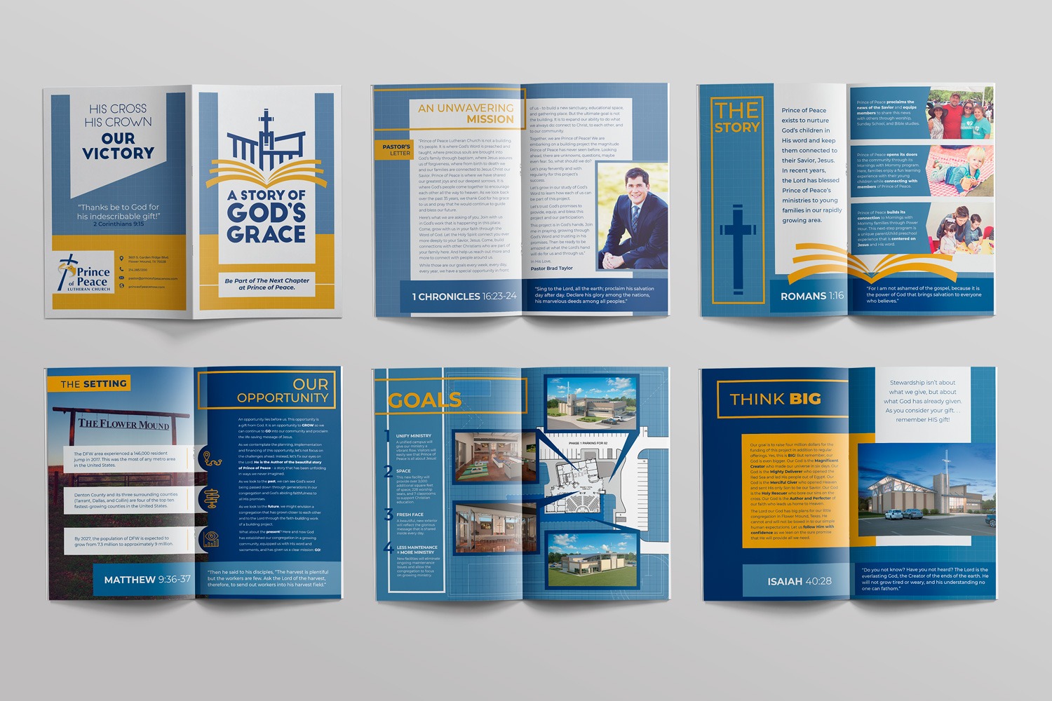 Traditional case statement brochures and church capital campaign theme and slogan ideas