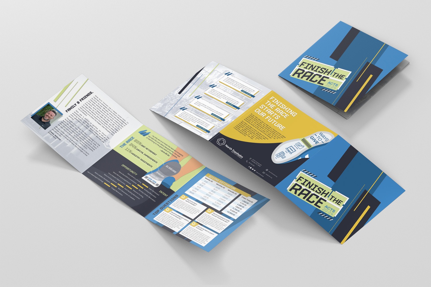 Baptist church capital campaign brochures, stewardship them and slogans ideas, template design by abstract union