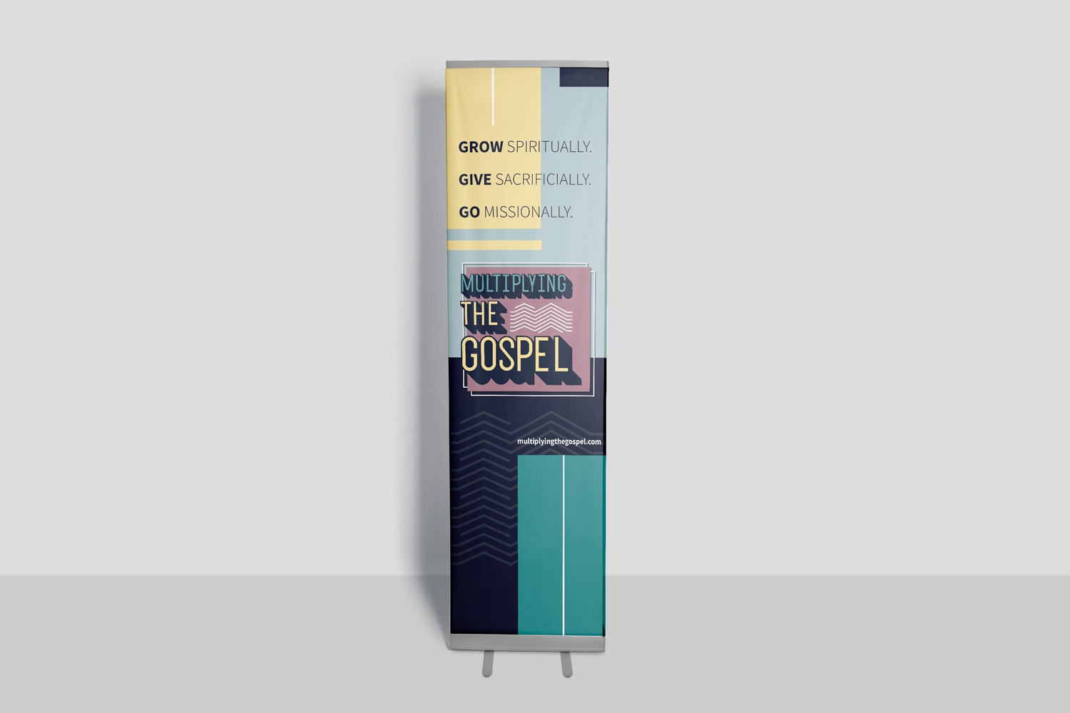 Church capital campaign retractable banners ideas and examples by Abstract Union in Lincoln, NE
