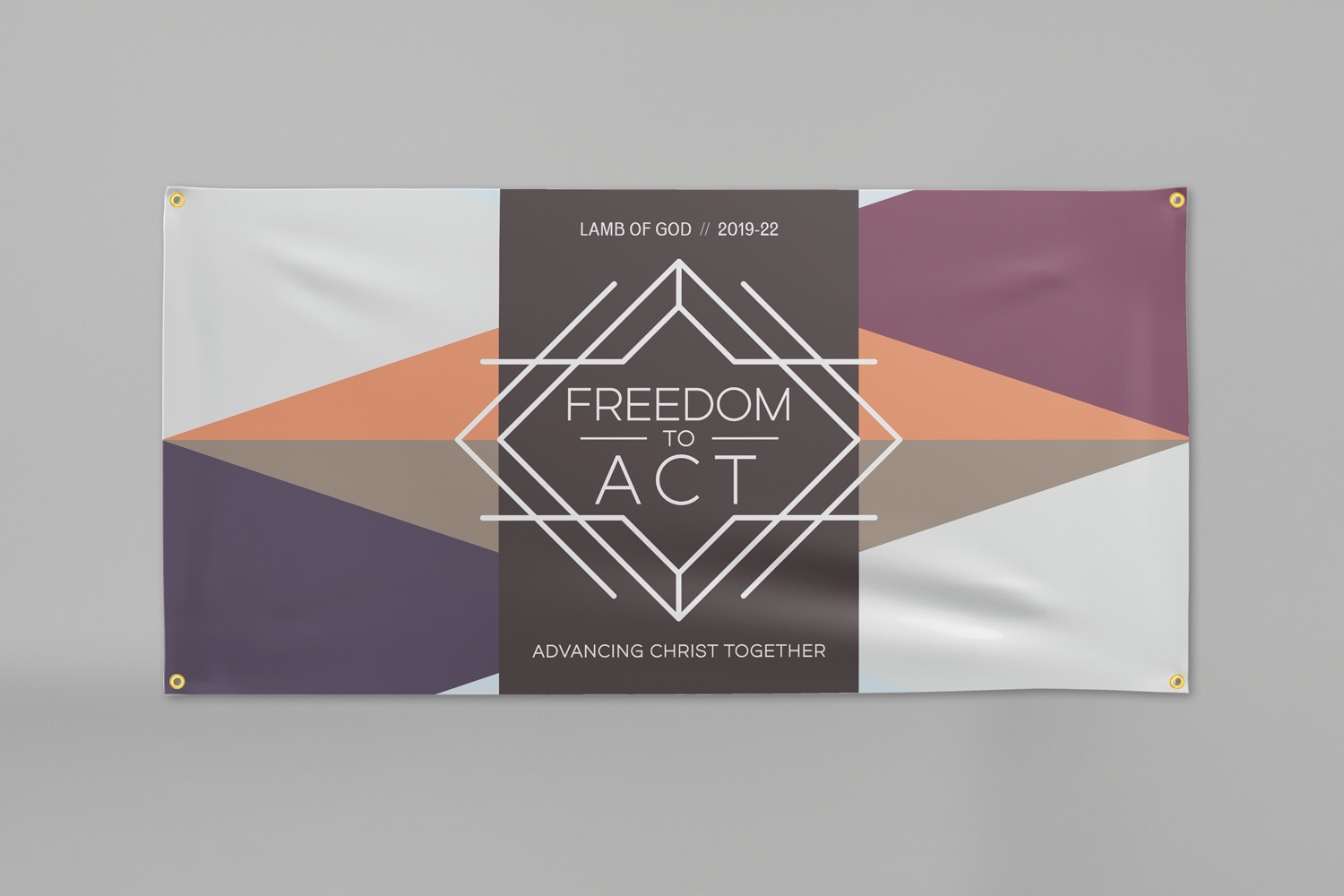 3 x 6 ft custom church vinyl banners for church capital campaigns by Abstract Union in Lincoln, NE