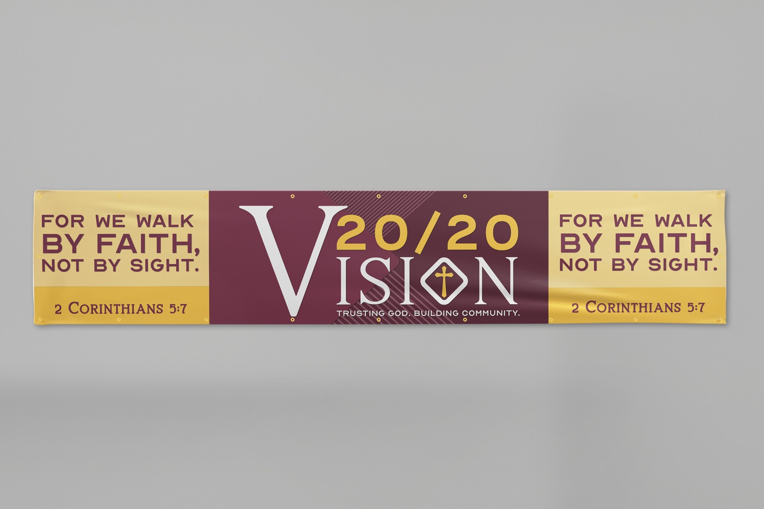 XL custom wall banners for church capital campaigns by Abstract Union in Lincoln, NE