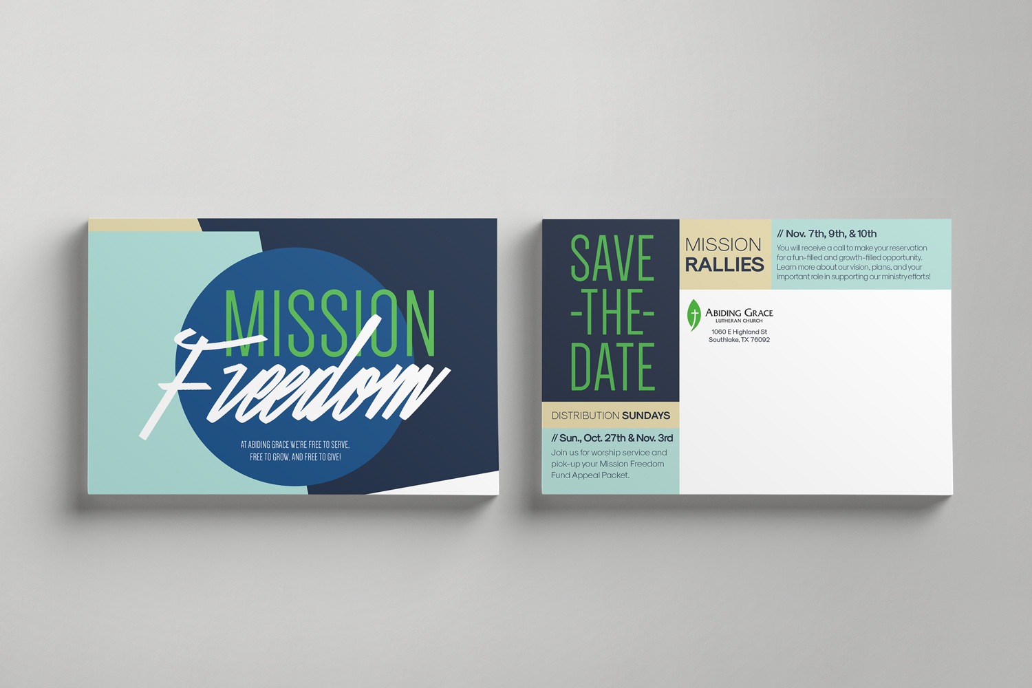 Standard 4 x 6 in. Postcard Mailer for Church Capital Fundraiser by Abstract Union in Lincoln, NE