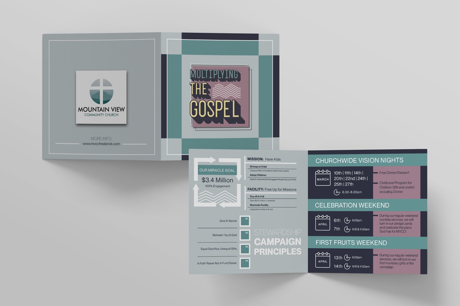 Half-Fold brochures for Church Capital Campaigns ideas and examples by Abstract Union in Lincoln, NE