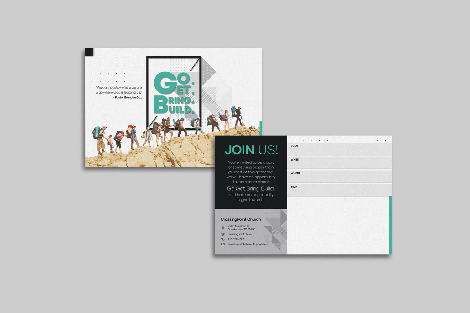 Horizontal 4 x 6 in. Invitations for Church Capital Campaigns by Abstract Union in Lincoln, NE