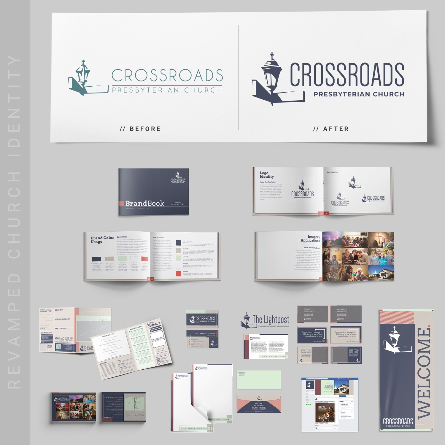 Church logo revamp ideas and examples. Brand guidelines for traditional church brand by Abstract Union
