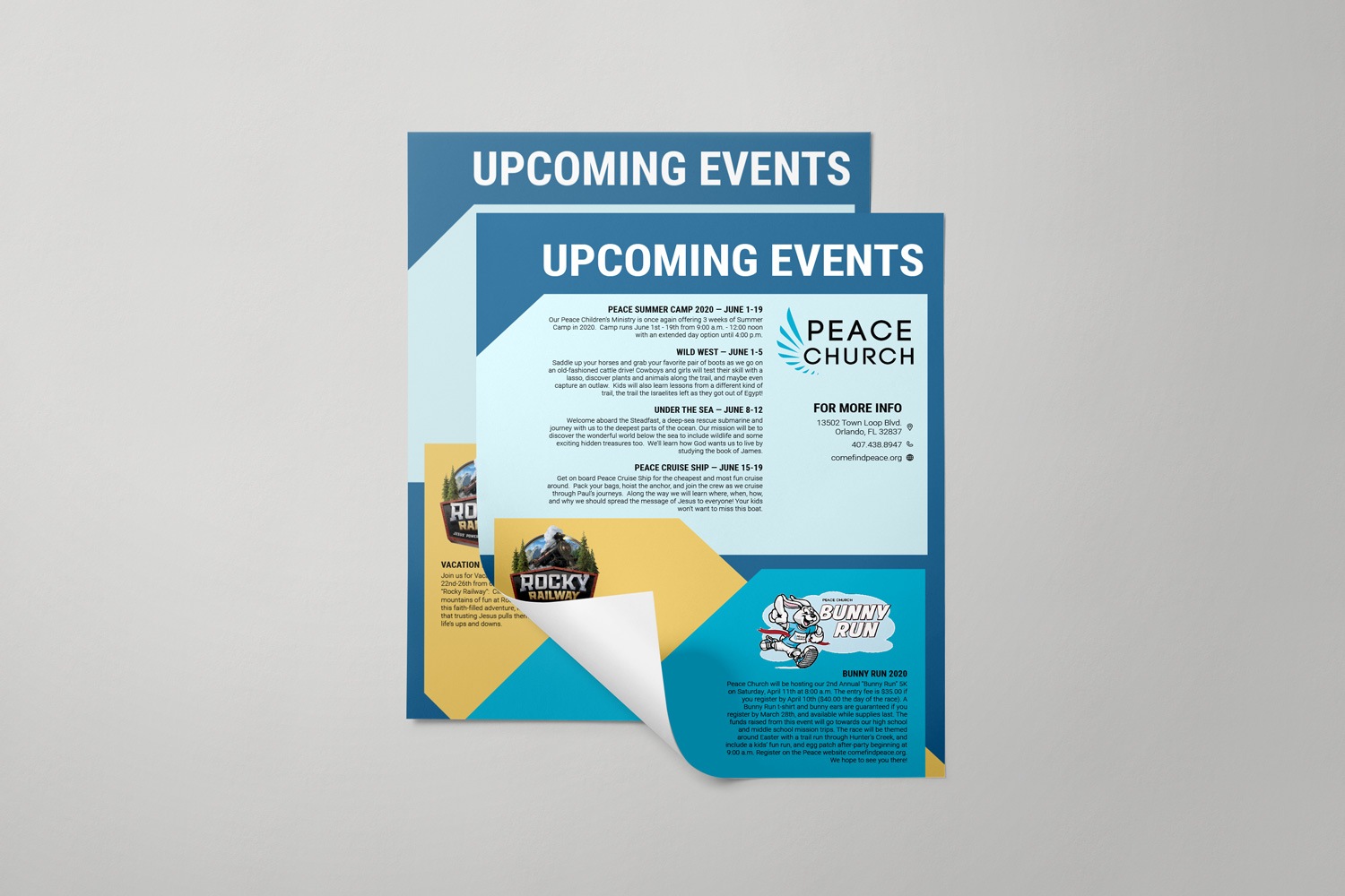 Standard 8.5 x 11 in. Church Event Flyers for Peace United Methodist Church by Abstract Union