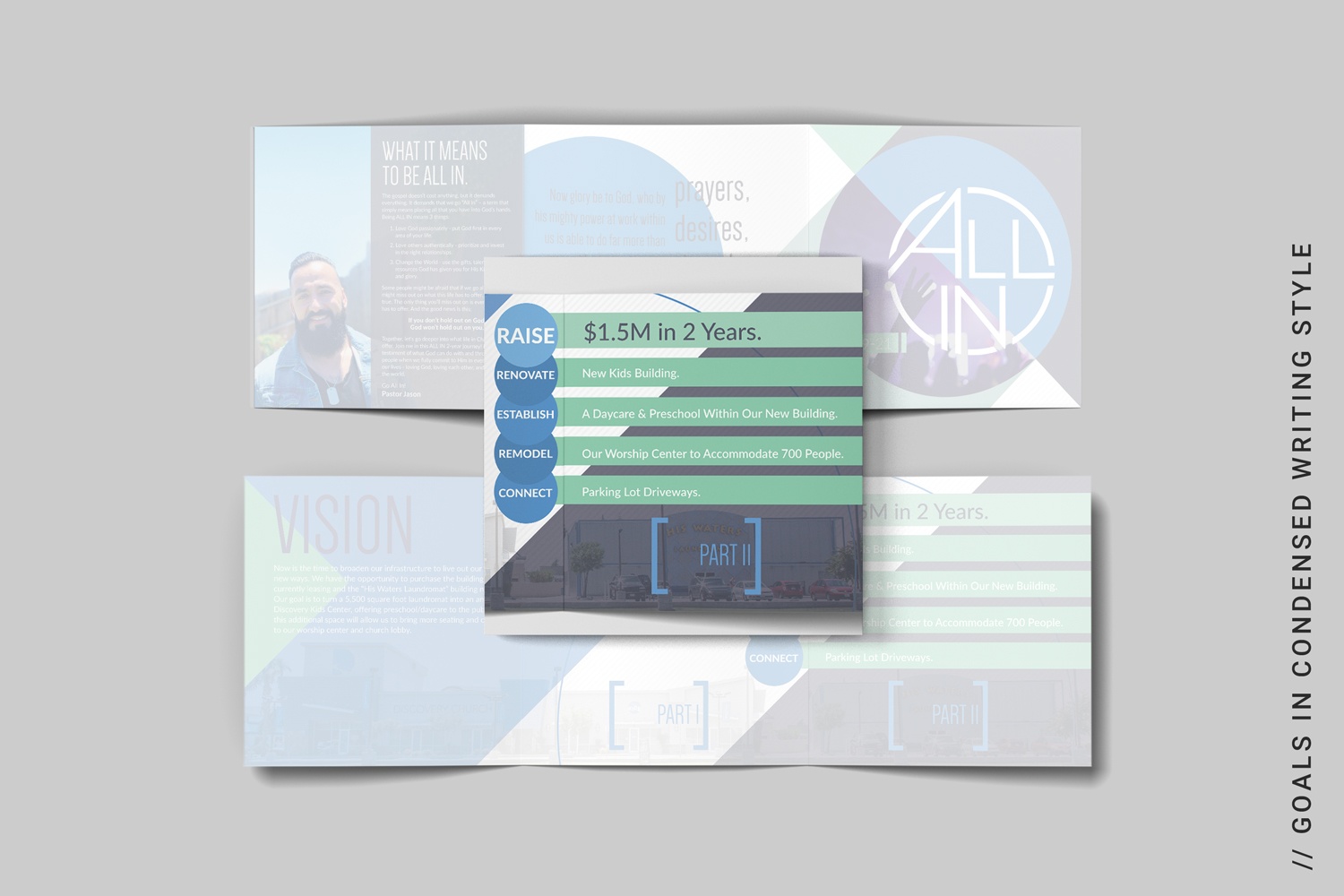 Church capital campaign brochure examples of goals for church fundraising