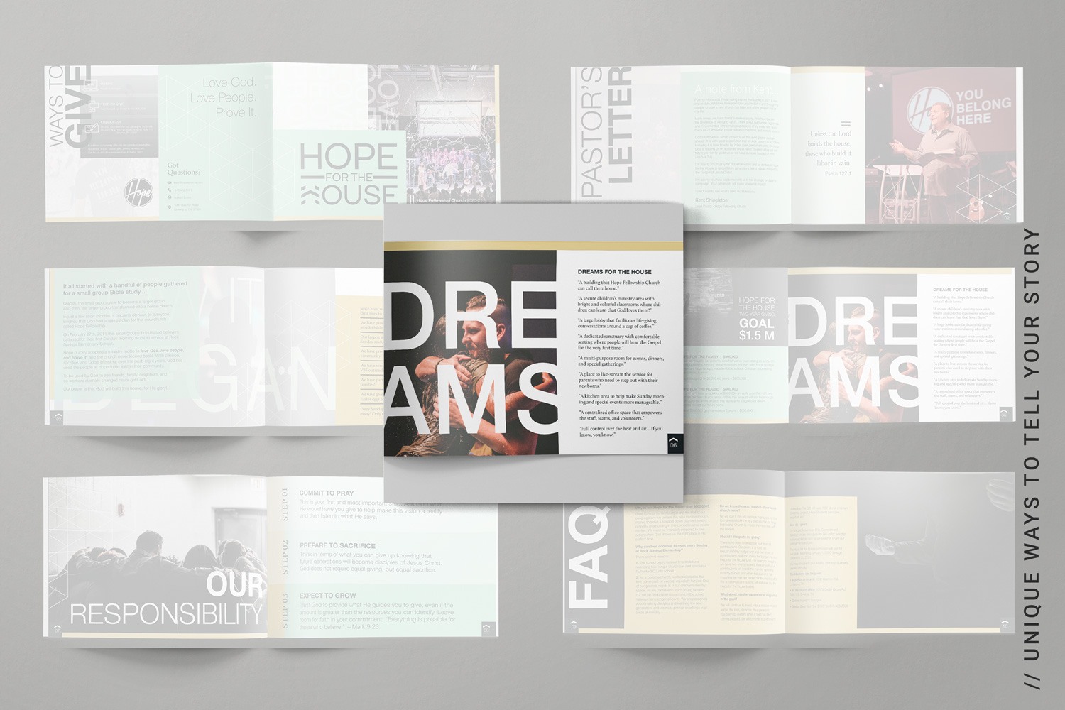 Best practices for capital campaign brochures, church and nonprofit fundraising design