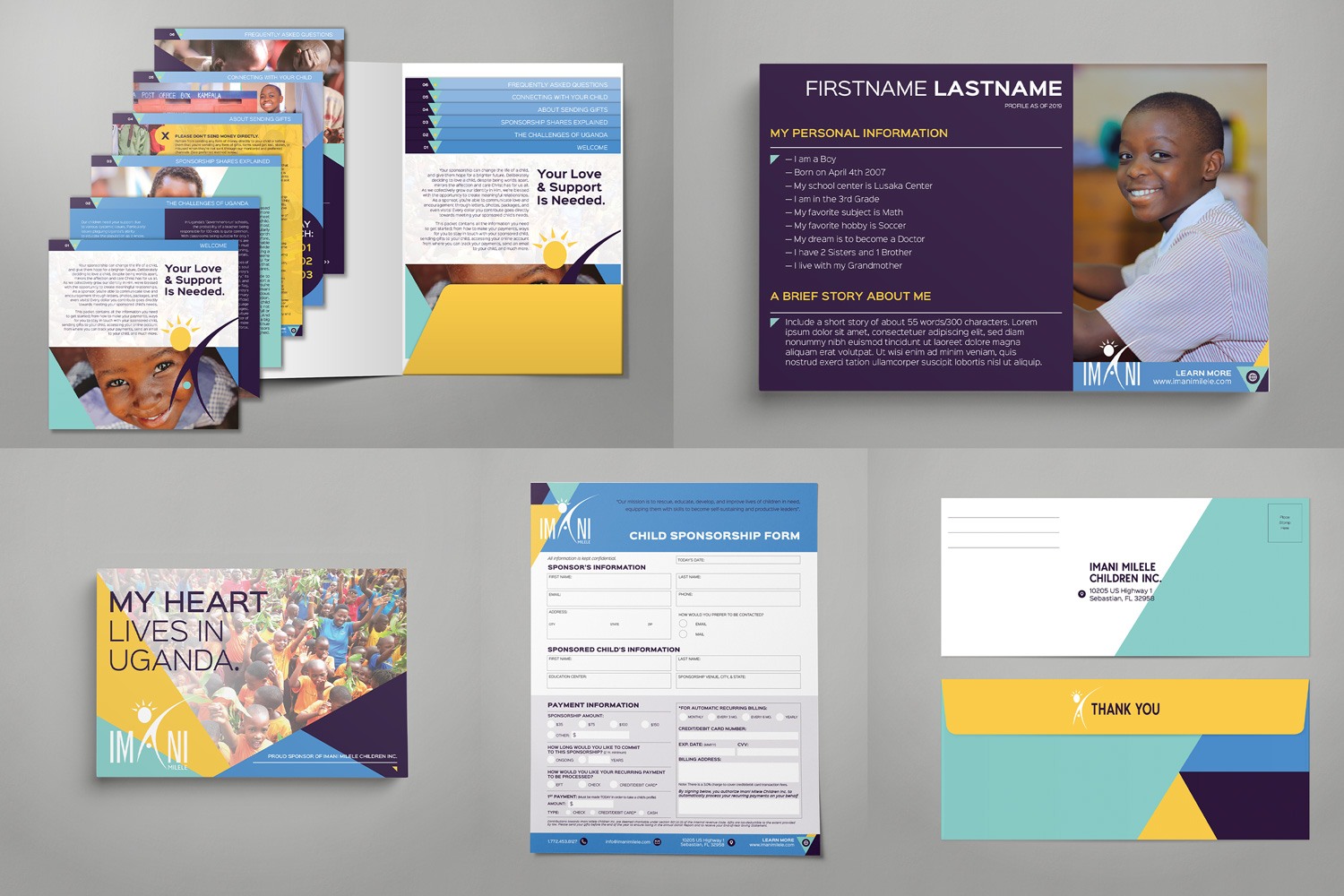 Nonprofit donor package, forms, and marketing collateral design by Abstract Union