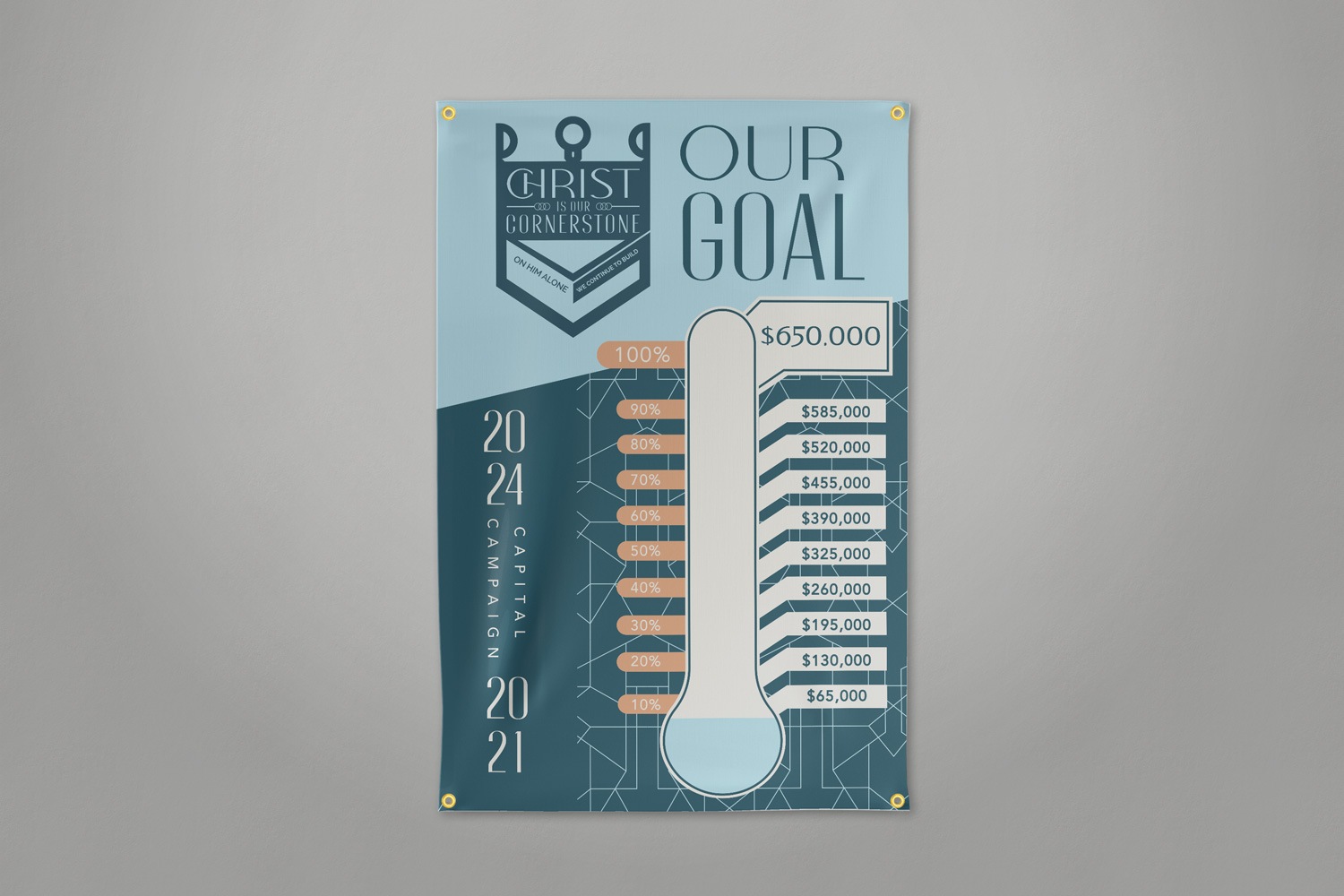 Goals chart thermometer for church capital campaigns examples by Abstract Union