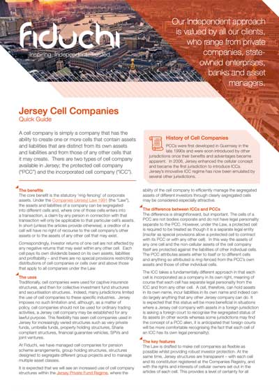 Folheto das Empresas de Células de Jersey