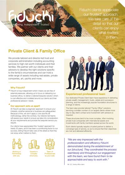 Private Wealth e Family Office folheto