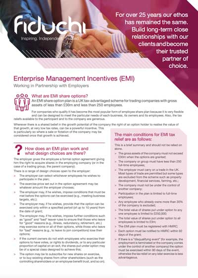 Folheto Fiduchi de Incentivo à Gestão Empresarial (EMI)