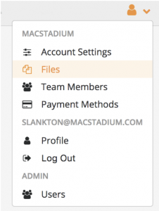Files Menu