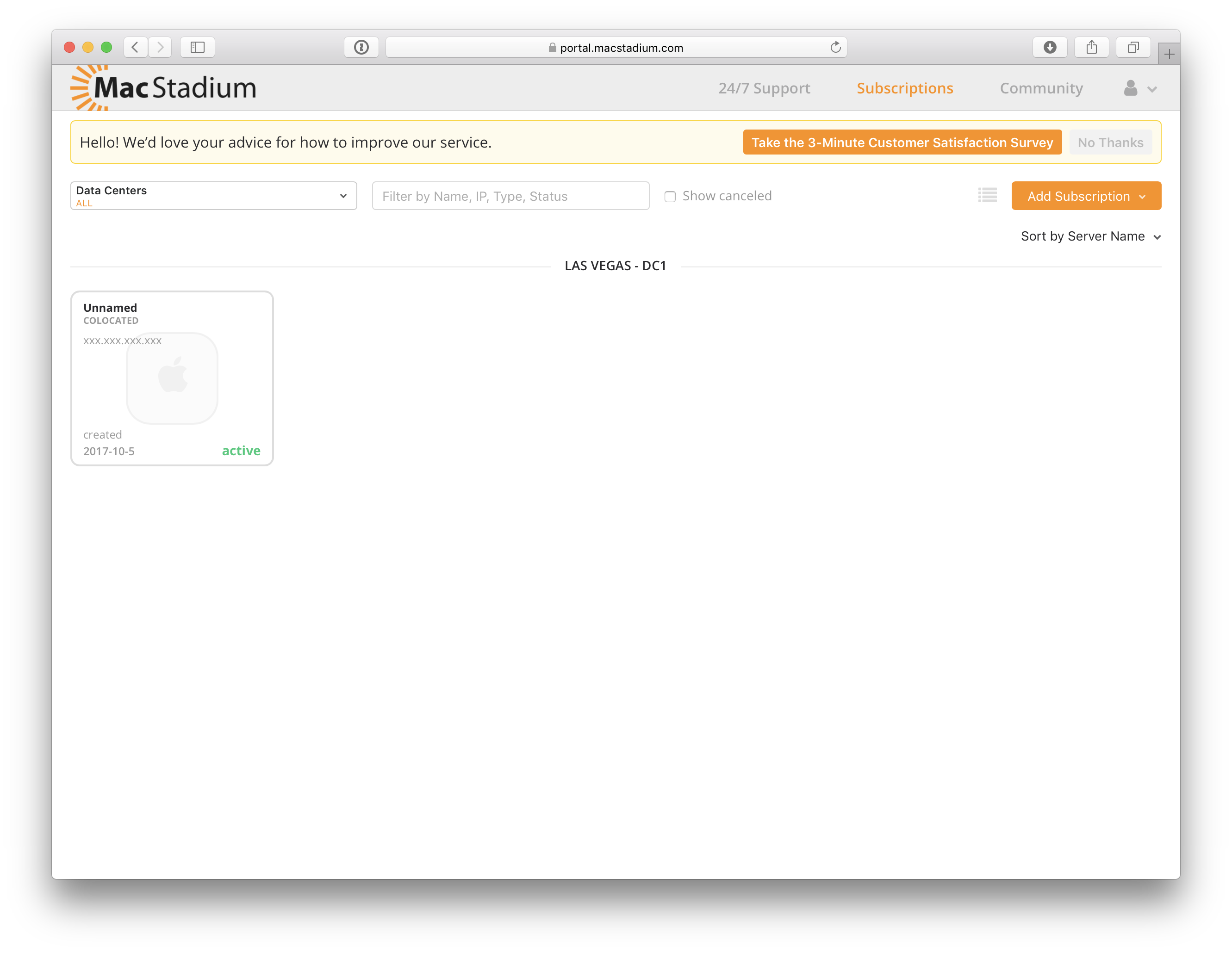 Account Dashboard