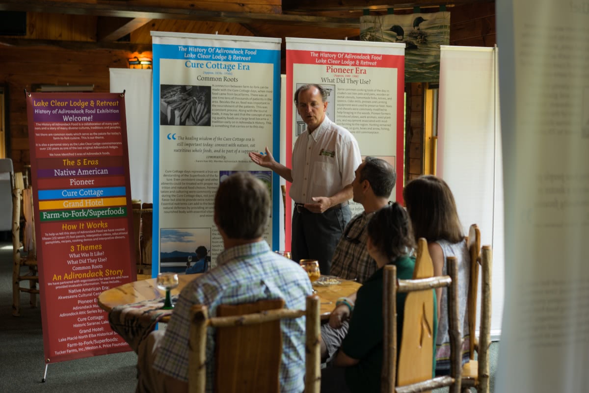 History of Adirondack Food Tasting Experience at the Lake Clear Lodge & Retreat