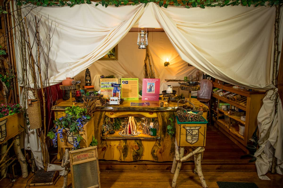 Adirondack Pioneer Healing Woods exhibit at the Lake Clear Lodge & Retreat