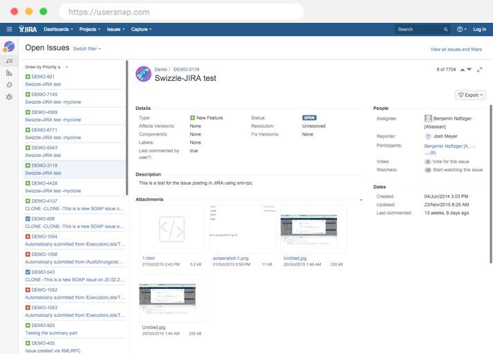 jira usersnap modern bug tracking cx in 2018