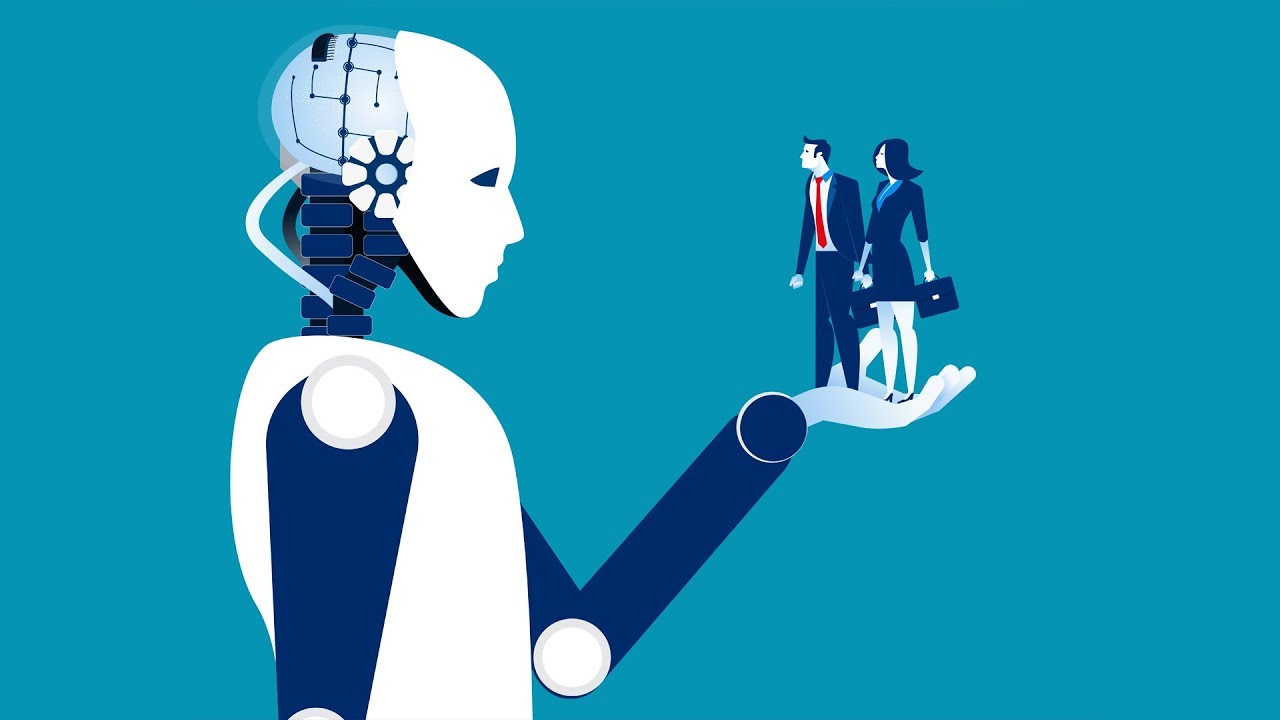 Robot holding humans