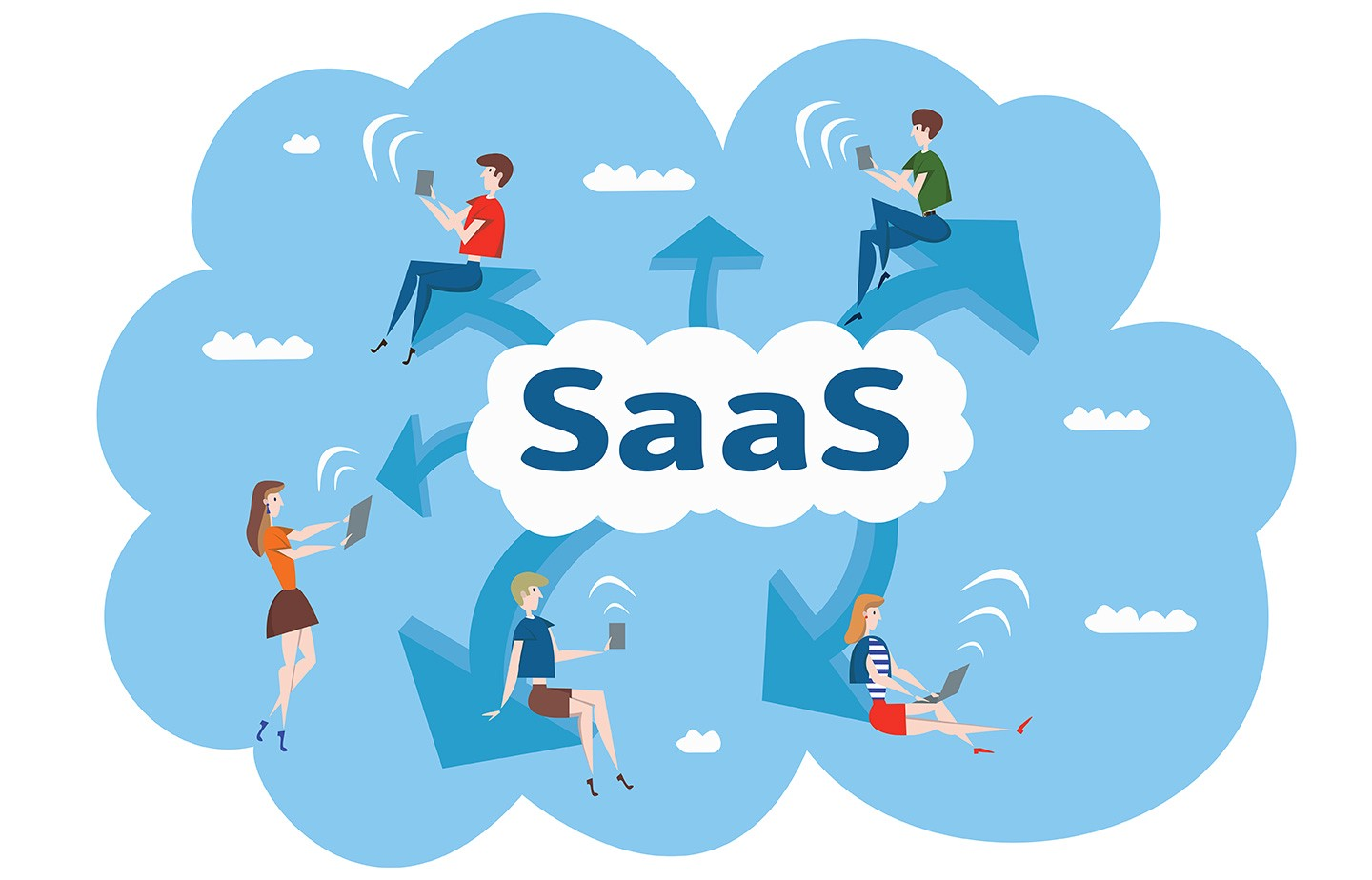 Illustration of SaaS users