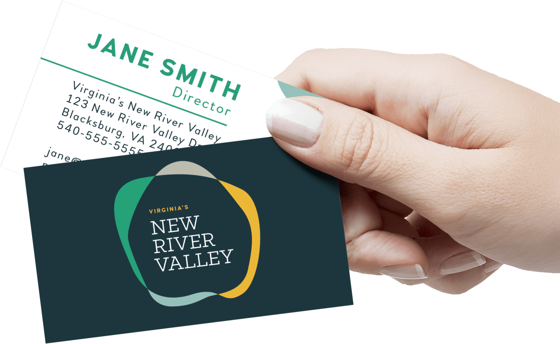 New River Valley Business Card Mock up