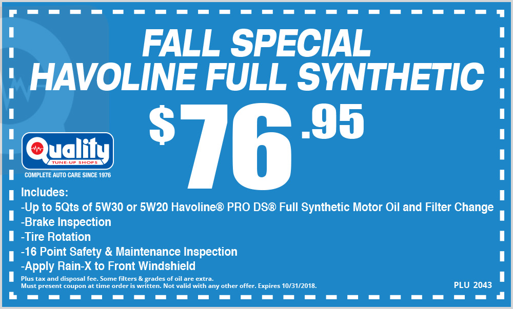 Havoline oil change coupons