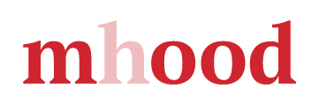 mhood design red logo typographic