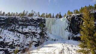 Frozen waterfalls Frozen waterfalls