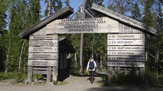 Arctic Circle Hiking Area entrance Arctic Circle Hiking Area entrance