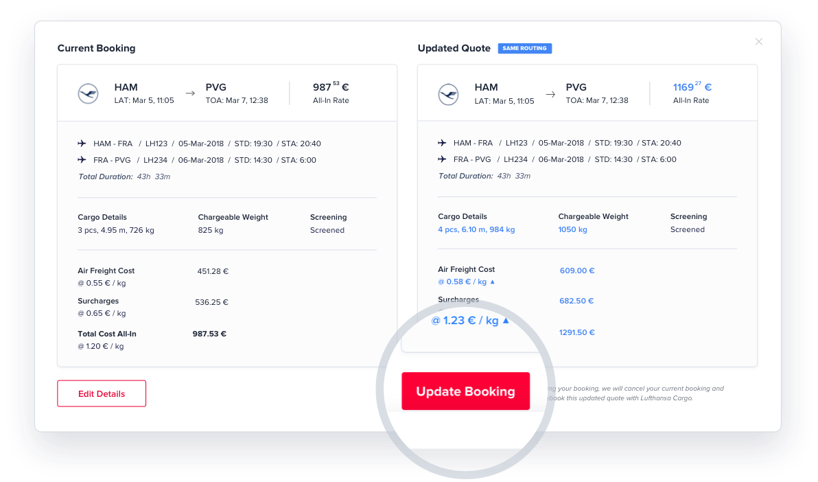 cargo.one Smarter air cargo booking