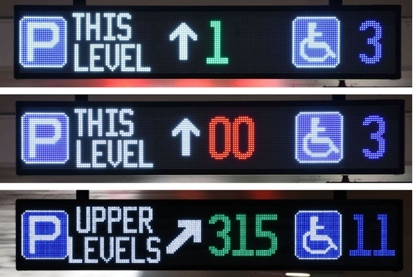 car spaces signage