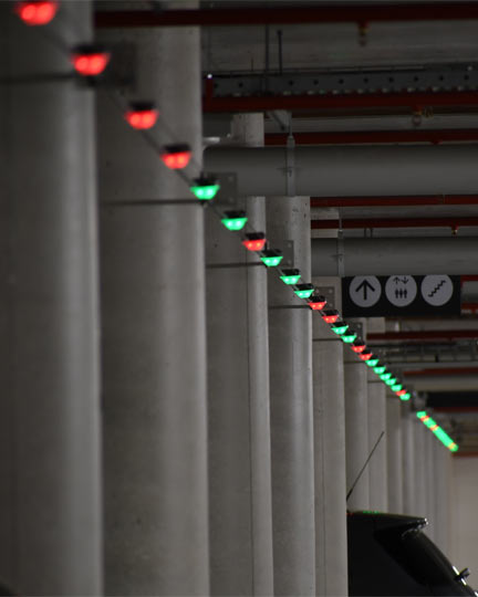 car park sensors over car