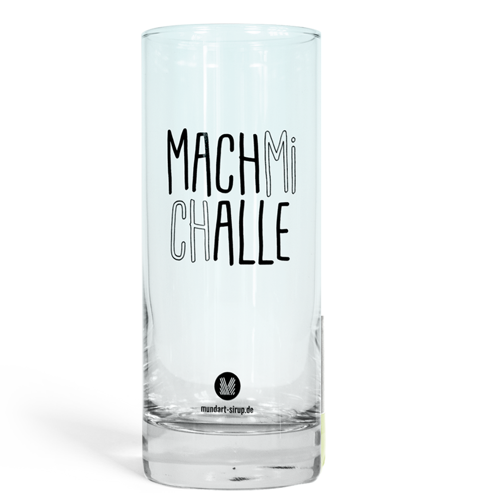 Glas "Mach mich alle"