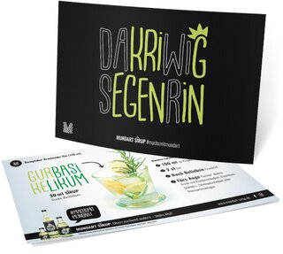 Rezept-Postkarte (Gin-Cocktail)