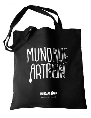 Baumwolltasche mit Zitat (schwarz)