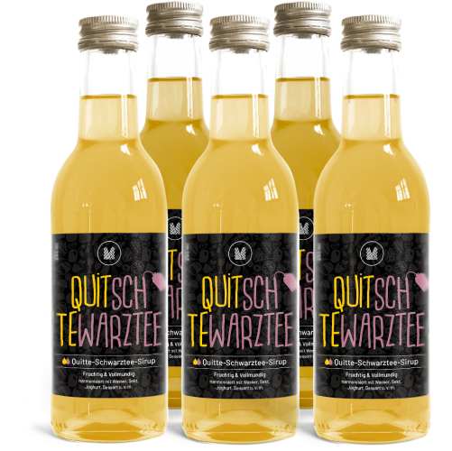 Quitte-Schwarztee-Sirup (5x 250ml)