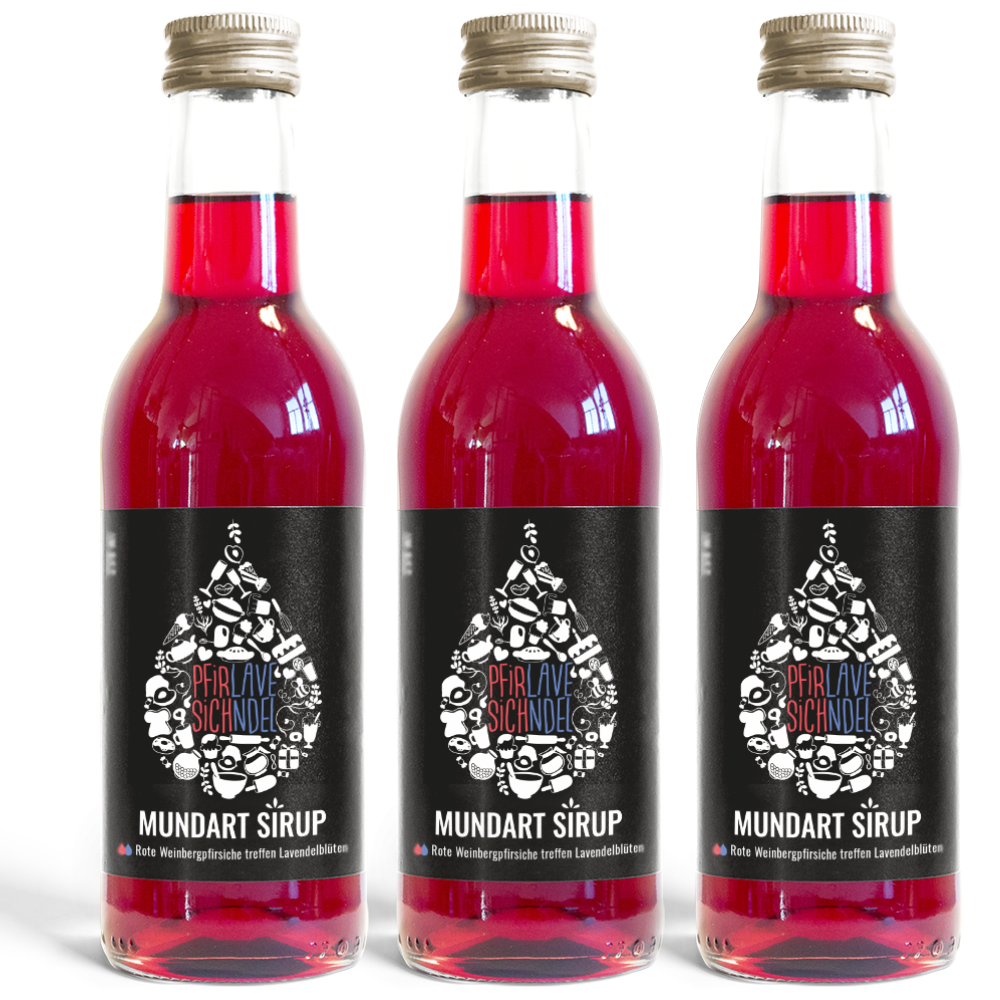 3x 250ml Pfirsich-Lavendel-Sirup