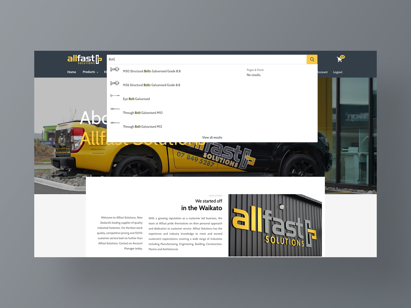 Live Product Search for Allfast by Neon Hive