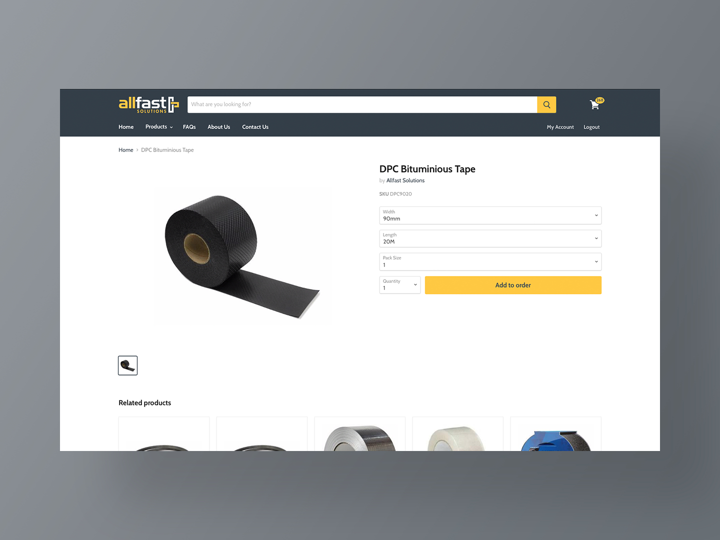 Allfast Solutions Product Page by Neon Hive