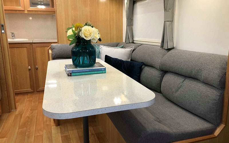 Custom Upholstery in your choice of fabric or leather