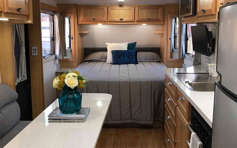 Spacious living and sleeping areas