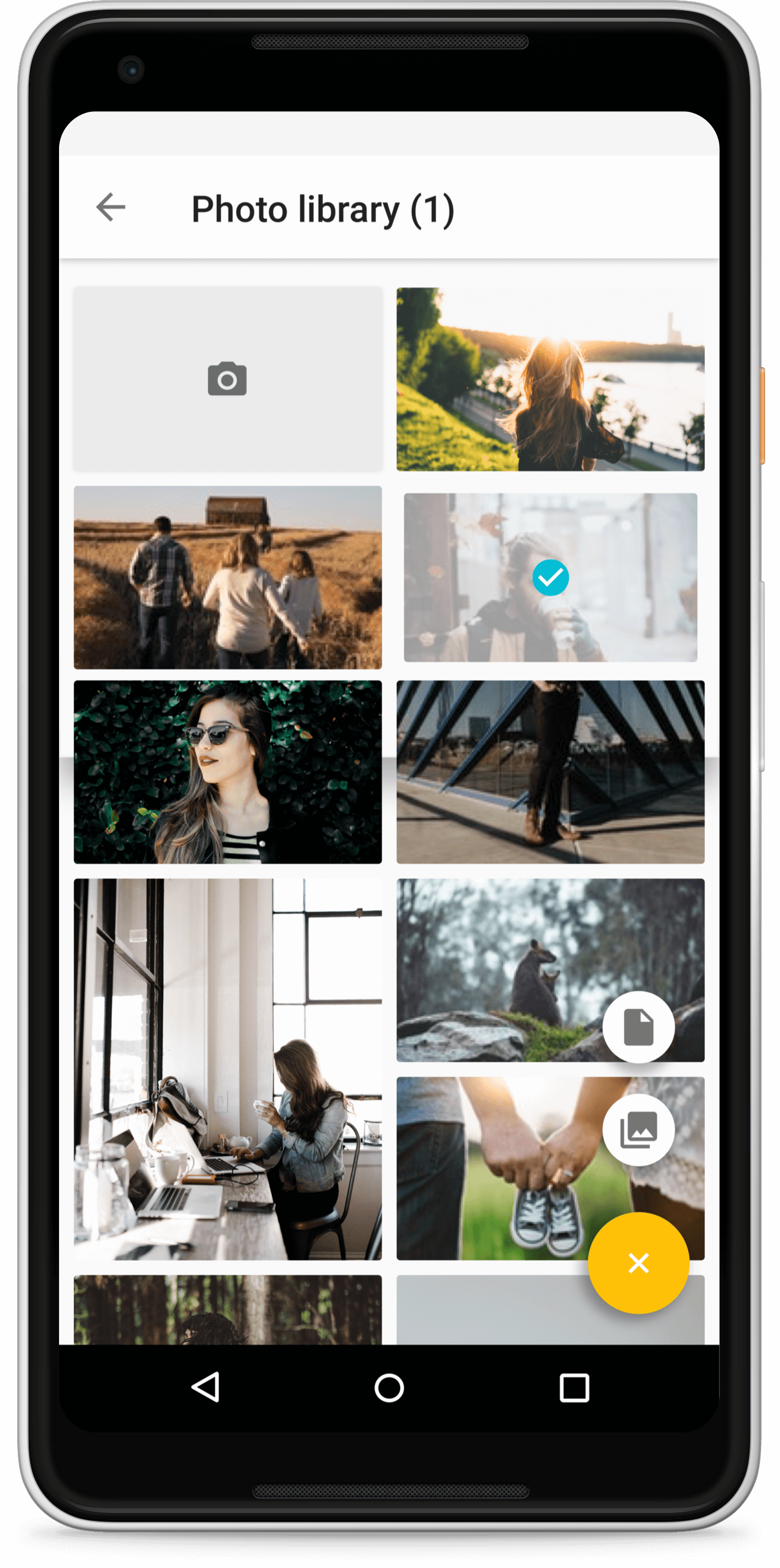 Zendesk Mobile SDK for Android. Material design attachment selection screen