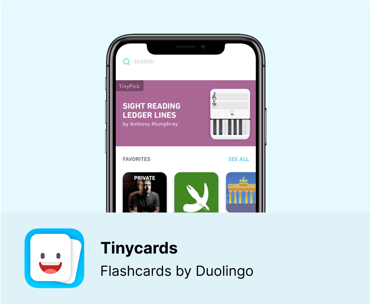 Tinycards - Automatic login with duolingo. Setting up profile | UI Sources