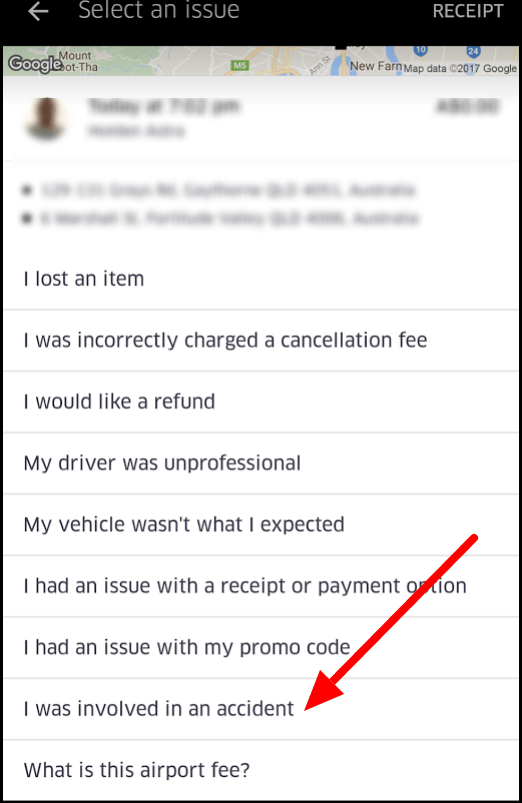 injured while in an uber accident what are my rights uber incident report form