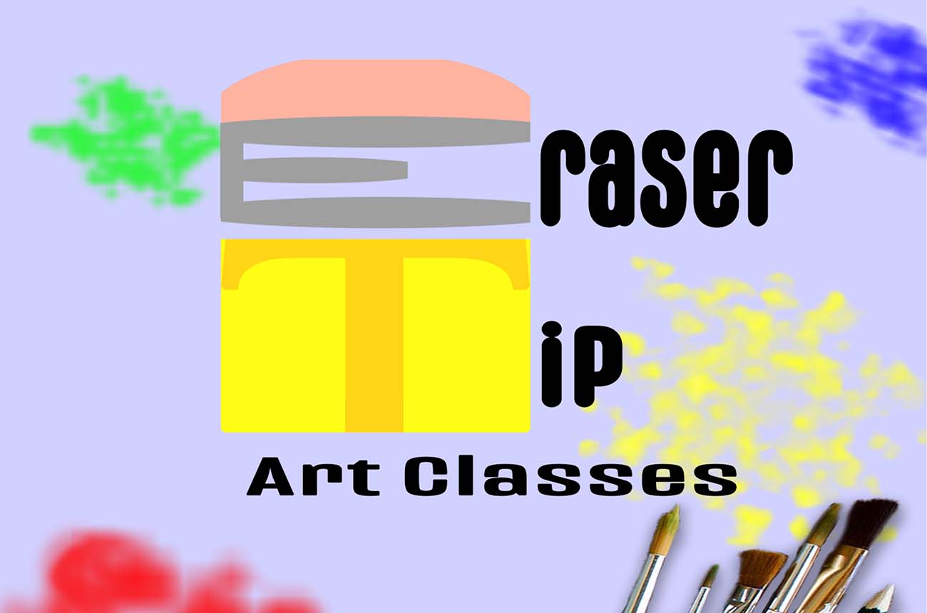 Eraser Tip Art Classes Graphic from Poster
