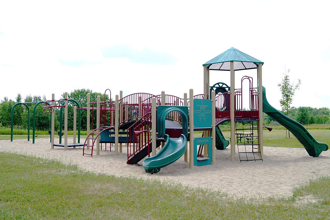 Playground equipment at Island Lake Family Park