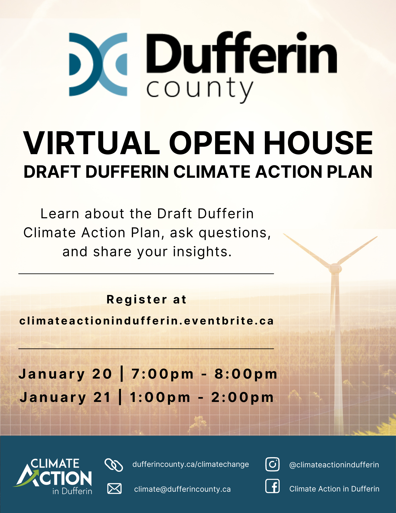 Climate Action Virtual Open House Promotional Graphic