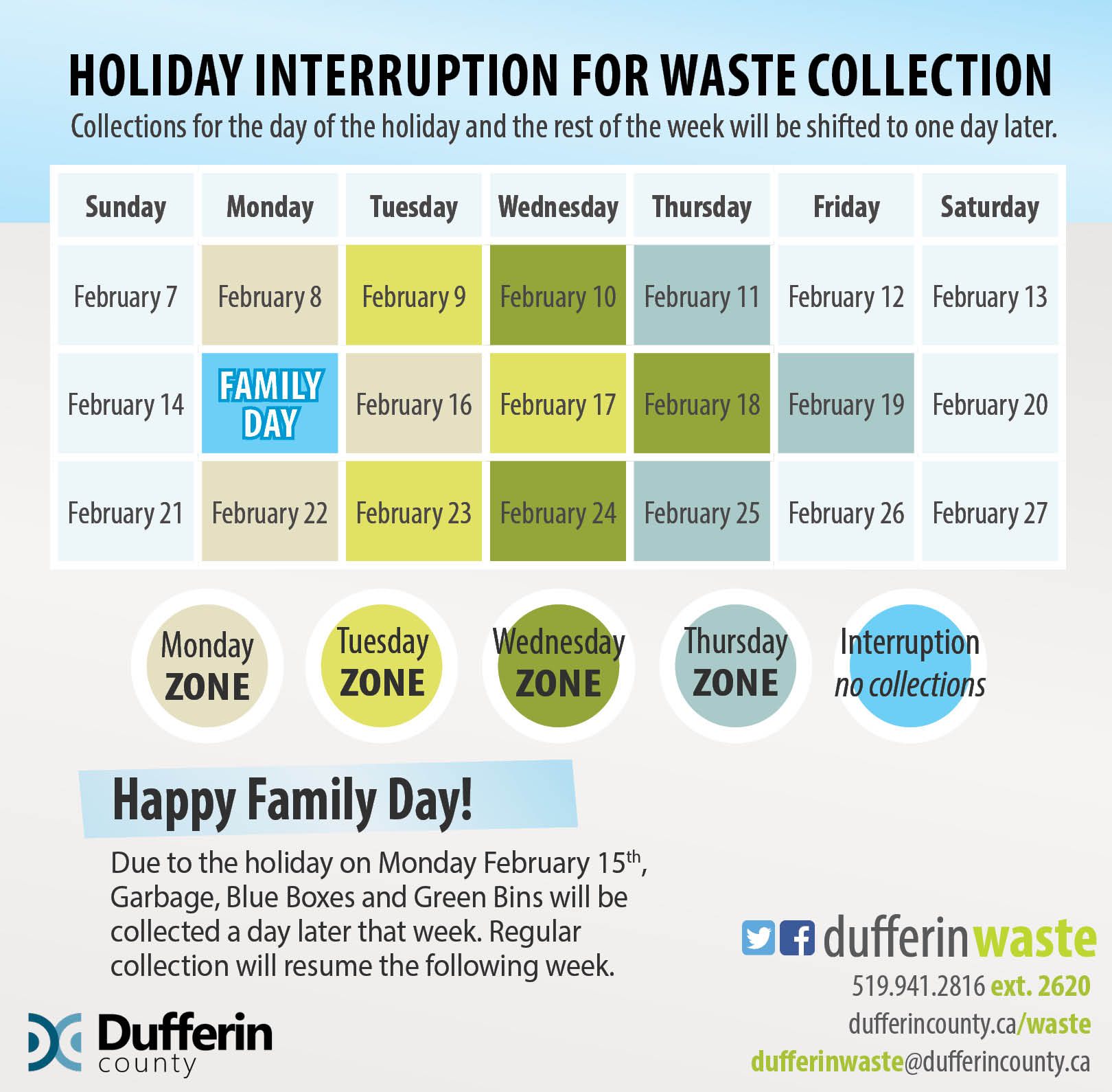 Holiday Interruption Promotional Calendar