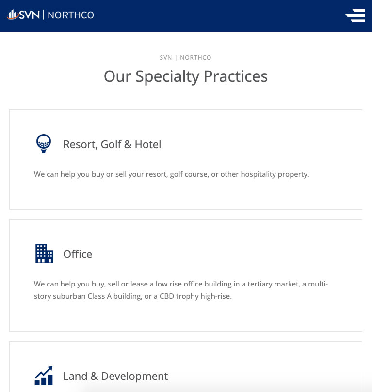 Northco website on mobile device