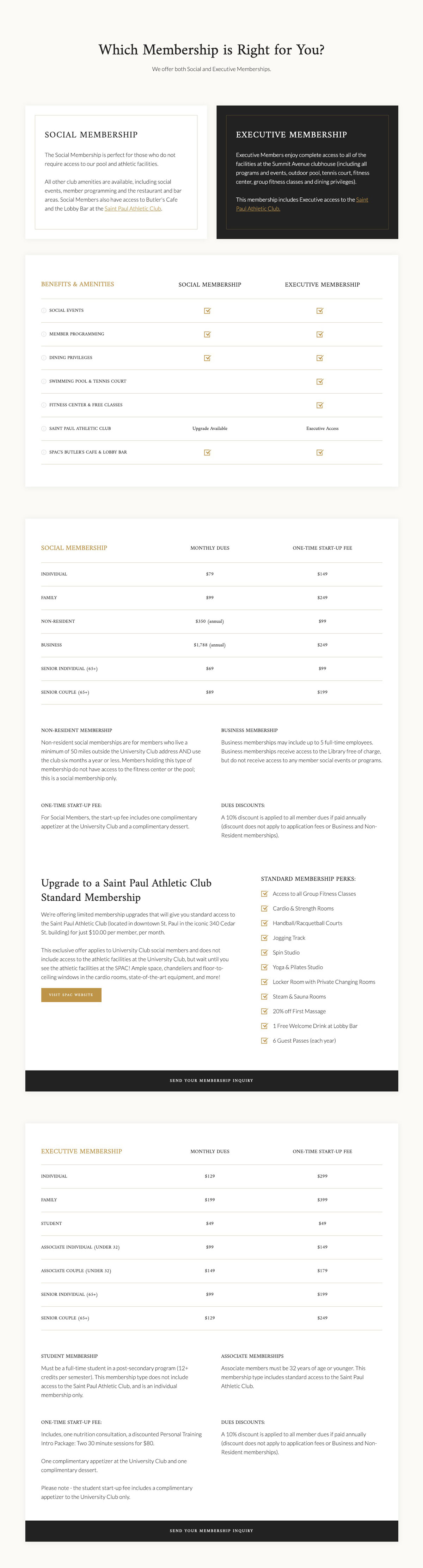 Membership options